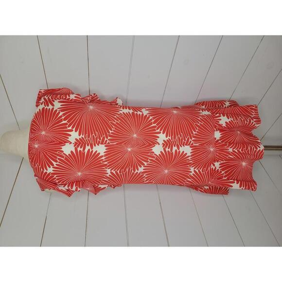 J Crew Small white & red floral knee length shift dress - Picture 2 of 5